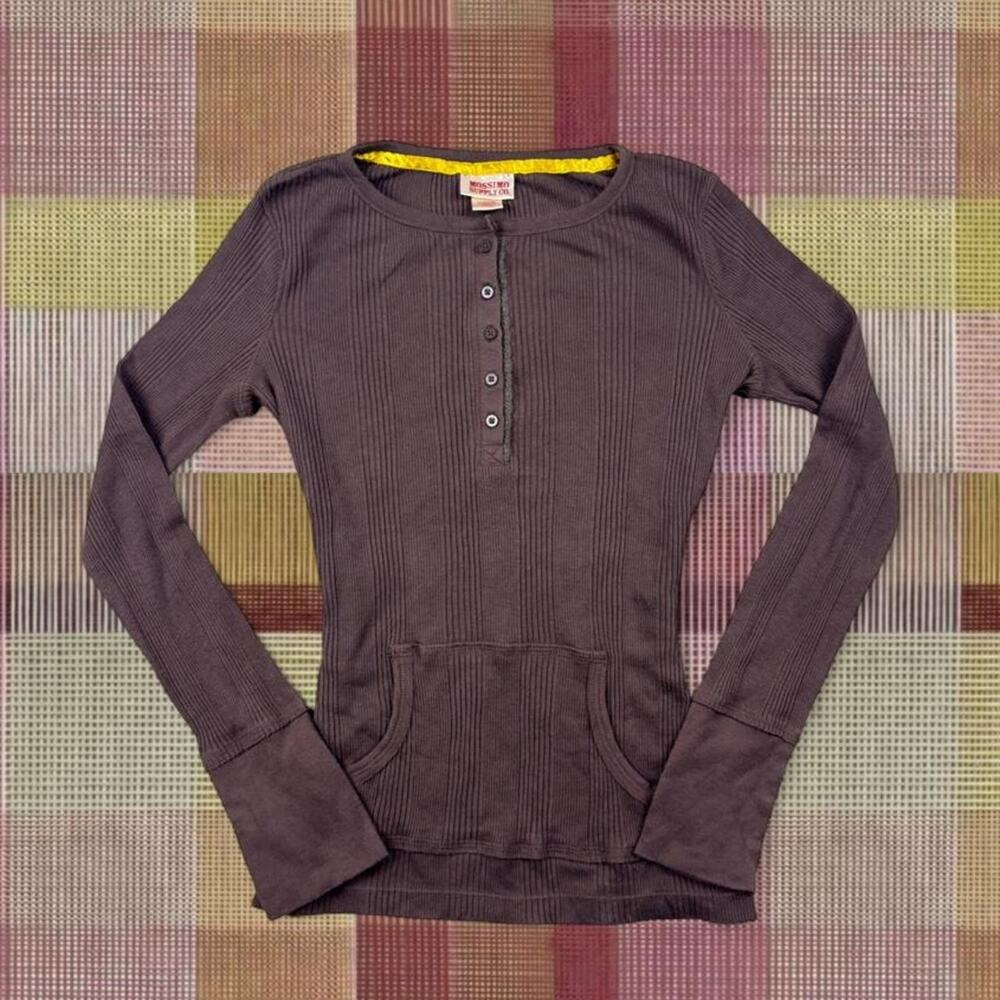 Vintage 2000’s Mossimo Brown Henley Top